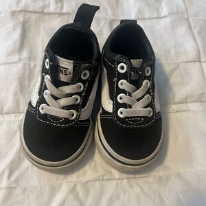 Vans Kids Classic Black and White Sneakers